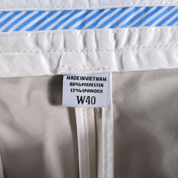 FootJoy Golf Shorts Mens 40 Khaki  9" Performance Stretch Flat Front - Picture 3 of 11